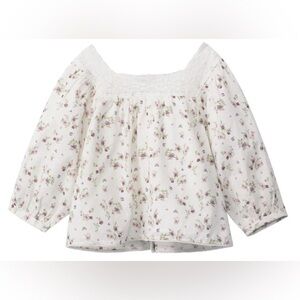 Jamie Kay Papillon Garden Floral Cream Lace Detail Blouse